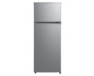 Šaldytuvas Midea MDRT294FGE50, laisvai pastatomas, 143 cm, viršutinis šaldiklis, šaldytuvo talpa 163 litrai, šaldiklio talpa 41 litras, klasė E, sidabrinis