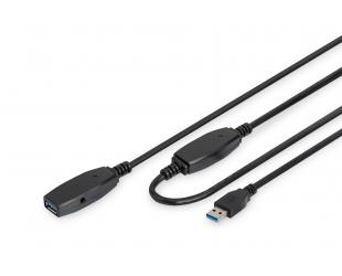 USB prailginimo laidas Digitus 20 m Juodas