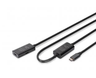 USB prailginimo laidas Digitus 10 m Juodas