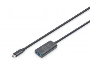 USB prailginimo laidas Digitus USB-A 3.2 į USB-C Juodas 5 m