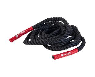Virvė treniruotėms Pure2Improve Battle Rope 12m Juoda/Raudona