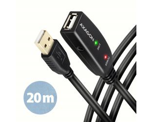 Kabelis AXAGON USB kartotuvas 20 m juodas