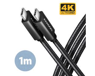 Kabelis AXAGON Data and charging cable 1 m Juodas