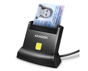 Kortelių skaitytuvas AXAGON Universalus USB kontaktinis Smart/ID kortelių skaitytuvas USB 2.0/USB 1.1