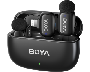 Belaidis mikrofonas Boya mini-15 Lightning juodas