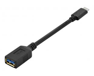 Kabelis Digitus USB-C 15 cm Juodas