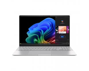 Nešiojamas kompiuteris Asus Vivobook S S5507QA-MA112W, 15.6", OLED, 3K, Snapdragon X Elite, 32GB, 1000GB SSD, Windows 11, Sidabrinis