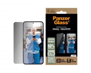 Apsauginis stiklas PanzerGlass Samsung Galaxy S25, su privatumo filtru, skaidrus, juodas