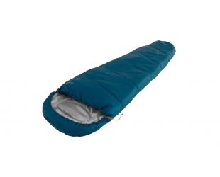 Miegmaišis Easy Camp Starling, 210x75x50 cm, -5 iki 12 °C, dvipusis atviras galas, automatinis užraktas, mėlynas