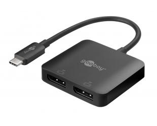 Adapteris Goobay USB-C į 2x DisplayPort Juodas