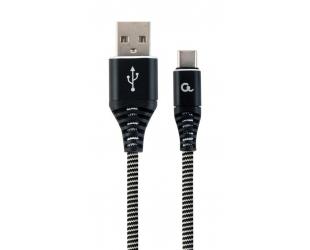 Įkrovimo ir duomenų kabelis Cablexpert CC-USB2B-AMCM-1M-BW 1 m juodas