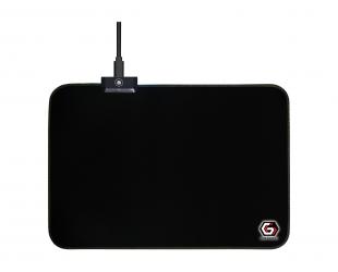 Apšviestas pelės kilimėlis Cablexpert Gembird MP-GAMELED-M 35 cmx25 cm Audinys, guminė puta Juoda