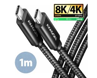 Kabelis AXAGON BUCM4X-CM10AB 1 m juodas