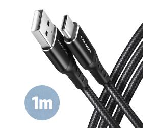 Kabelis AXAGON USB Type C į USB Type A 1 m Juodas