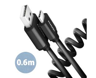 Kabelis AXAGON Male USB Type A Male USB Type C Juodas 0.6 m