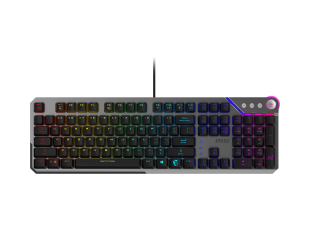 Klaviatūra MSI STRIKE 600 SILENT, žaidimų, laidinė, USB 2.0, KAILH Midnight PRO Silent Tactile
