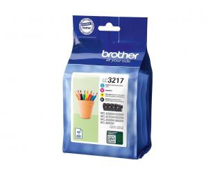 Rašalo kasetė Brother 3217, 550 puslapių, juoda, geltona, žydra, purpurinė