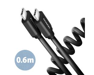 Kabelis AXAGON BUCM-CM10TB, Twister, USB Type-C, juodas