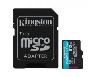 Atminties kortelė Kingston Canvas Go! 512GB microSDXC UHS-I Atminties kortelė Greičio klasė A2 / Vaizdo klasė V30 / UHS-I U3 / Klasė 10