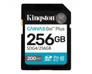 Atminties kortelė Kingston Canvas Go! 256GB SDXC UHS-I Atminties kortelė Greičio klasė Vaizdo klasė V30 / UHS-I U3 / Klasė10