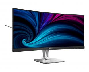 Monitorius Philips 34B2U5600C, 34 in, VA, WQHD 3440x1440, 120 Hz, 300 cd/m², 2xHDMI, DisplayPort, USB-C, aukščio reguliavimas, garsiakalbiai, Ethernet.
