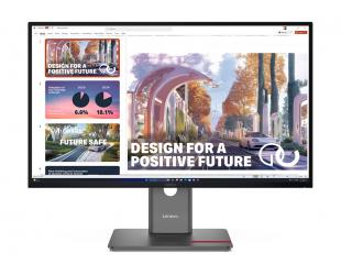 Monitorius Lenovo ThinkVision P27QD-40, 27 in, IPS, QHD 2560x1440, 120 Hz, HDMI, DisplayPort, aukščio reguliavimas, pivot, swivel, tilt, Ethernet.