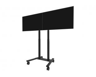 Grindų stovas Neomounts ADM-875BL2, reguliuojamas aukštis, 42-65", maksimali apkrova 40 kg, juodas