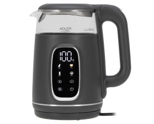 Virdulys Adler AD 1305, elektrinis, 2200 W, 1.7 L, plastikinis, 360° pasukama bazė, pilkas