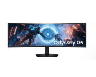 Monitorius Samsung Odyssey G9, VA, Dual Quad HD 5120x1440 144 Hz, 350 cd/m², 2xHDMI, DisplayPort, aukštis, pasukimas, pakreipimas