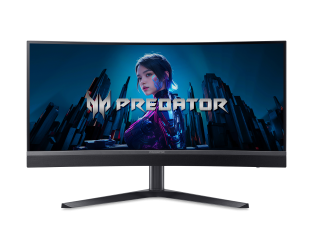 Monitorius Acer Predator X34 V3bmiiphuzx, 34 in, VA, UWQHD 3440x1440, 180 Hz, 1000 cd/m², 2xHDMI, DisplayPort, USB-C, aukščio reguliavimas, garsiakalbiai