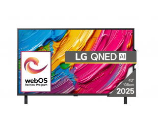 Televizorius LG 43QNED80A3A, 43", 109 cm, 4K UHD (2160p), webOS