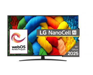 Televizorius LG 55NANO81A3A, 55" 140 cm 4K UHD (2160p) webOS