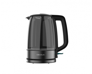 Virdulys Cecotec ThermoSense 340 Clear, elektrinis, 2200 W, 1.7 L, stiklinis, 360° pasukama bazė