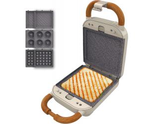 Sumuštinių keptuvė Cecotec Rock'nToast Retro One, 700 W, 3 plokštės, smėlinė