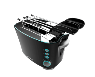 Skrudintuvas Cecotec Toast&Taste Double B, galia 650 W, lizdų skaičius 2, korpuso medžiaga nerūdijantis plienas