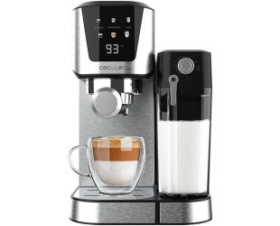 Kavos aparatas Cecotec Power Espresso 20, pusiau automatinis, su įmontuotu pieno putų plakikliu, 20 barų slėgis, 1350 W, kreminis.