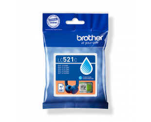 Rašalo kasetė Brother LC521C, 500 puslapių, žydra