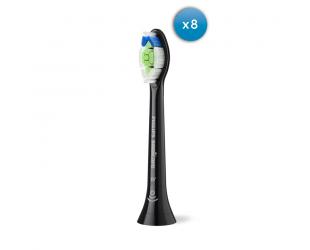 Dantų šepetėlio antgaliai Philips Sonicare Optimal White HX6068/88, suaugusiems, 8 vienetai, juodos