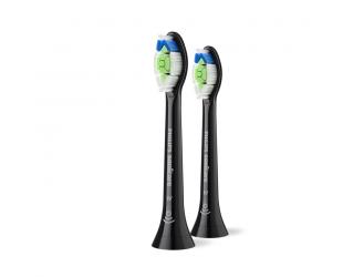 Dantų šepetėlio antgaliai Philips Sonicare Optimal White HX6062/88, suaugusiems, 2 vnt., juodos