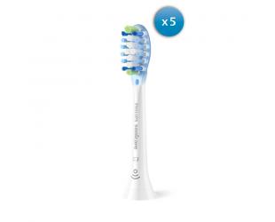 Dantų šepetėlio antgaliai Philips Sonicare Premium Plaque Defence HX9045/87, suaugusiems, 4+1 vnt., baltos