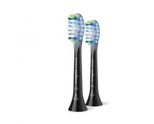 Dantų šepetėlio antgaliai Philips Sonicare Premium Plaque Defence HX9042/88, suaugusiems, 2 vnt., juodos