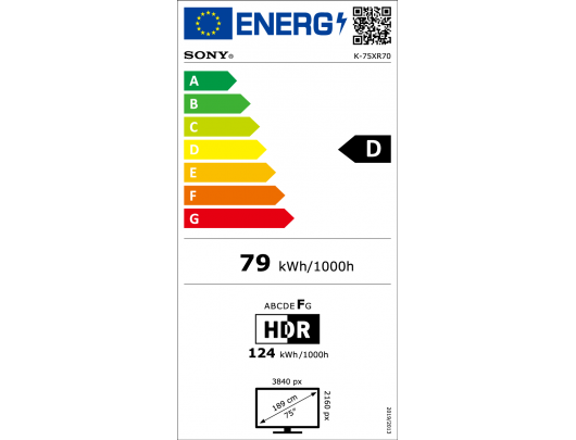 Televizorius SONY K75XR70PAEP