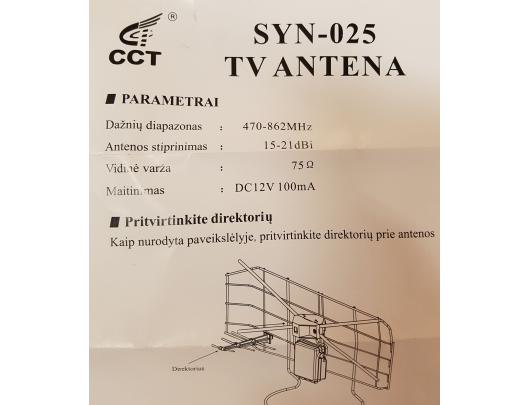 Antena TV kambarinė SYN-025 su reguliuojamu stiprinimu