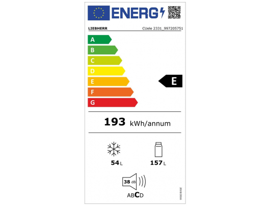 Šaldytuvas-šaldiklis LIEBHERR CUele 2331 Pure 137cm