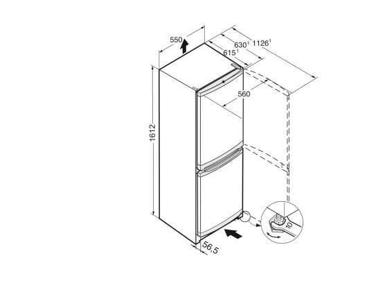 Šaldytuvas-šaldiklis LIEBHERR CUele 2831 (II) Pure, 161 cm