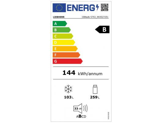 Šaldytuvas-šaldiklis LIEBHERR CBNsdb 5753 Prime BioFresh NoFrost (II), IŠ EKSPOZICIJOS