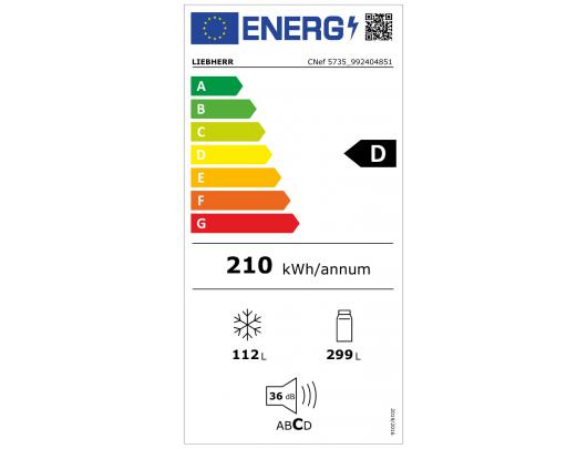 Šaldytuvas-šaldiklis LIEBHERR  CNef 5735 Comfort NoFrost (II), 201cm