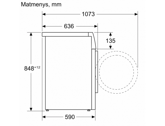 Skalbimo mašina BOSCH WGG244RFSN, 60 cm