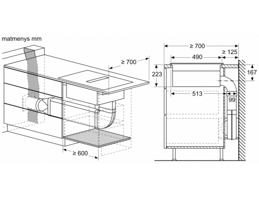 Indukcinė kaitlentė su gartraukiu BOSCH PVQ811H26E