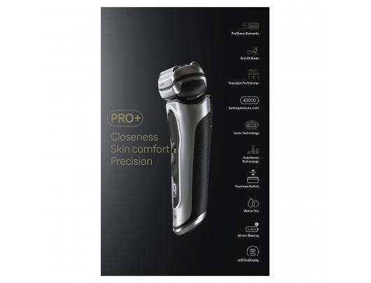 Barzdaskutė BRAUN 9525s Pro+ Grey W&D